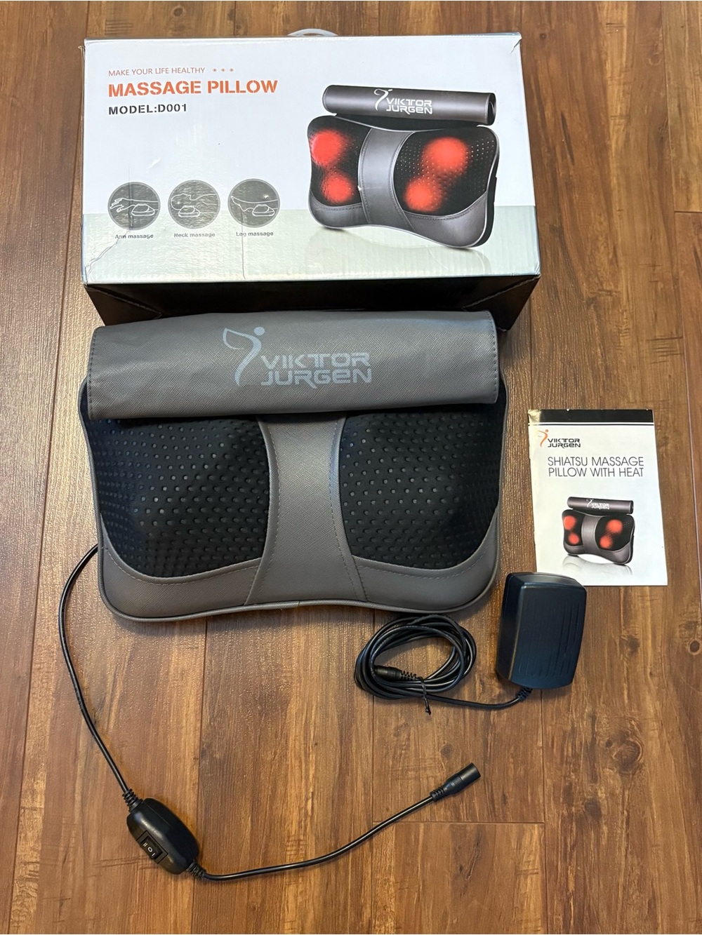 VIKTOR JURGEN Shiatsu Massage Pillow with Heat D001 muscle therapy